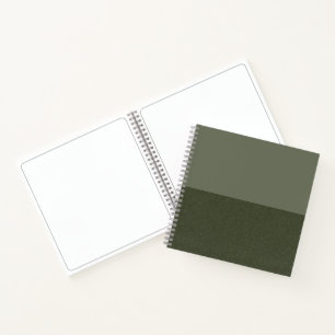 Custom Modern Moss Green Sketchbook – Dual Tone Notebook