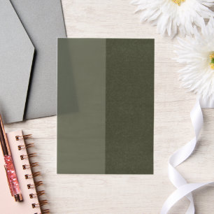 Custom Modern Moss Vellum Overlay — Split Style Vellum Invitations