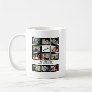 Custom Modern Mum Mothers Day 11 Photo Collage  Coffee Mug