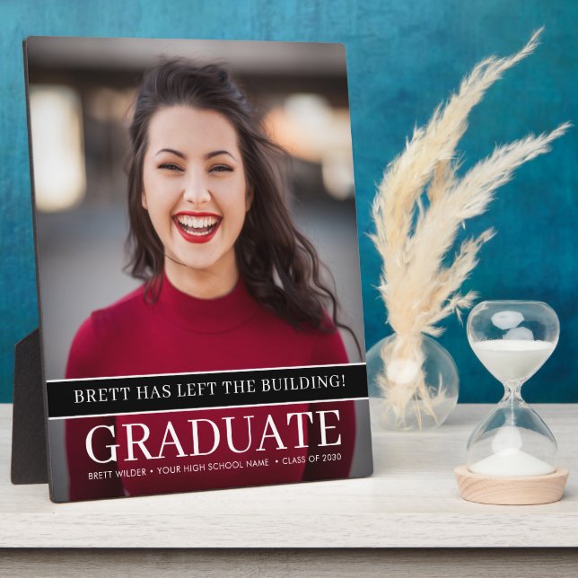 Custom Modern Photo Graduation Plaque (Side)