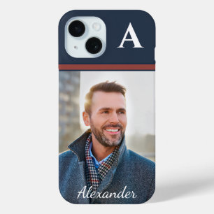 Custom Modern Photo Picture Monogram Personalise iPhone 15 Case