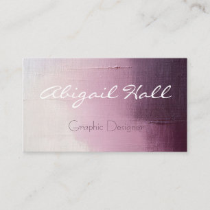 Custom Modern Pink Watercolor Business Cards