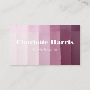 Custom Modern Pink Watercolor Business Cards