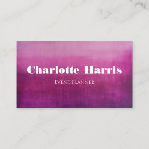 Custom  Modern Pink Watercolor Business Cards