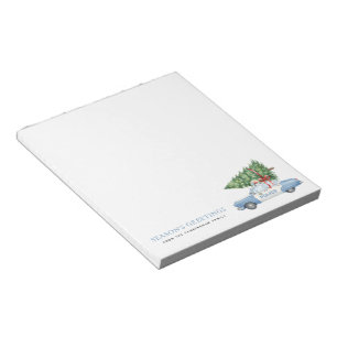 Custom Modern Police Officer Christmas Tree Car Notepad