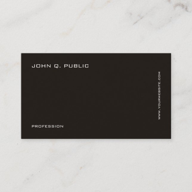 Custom Modern Professional Black White Template Business Card (Front)