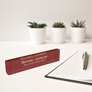 Custom Modern Professional Corporate Office Title Nameplate
