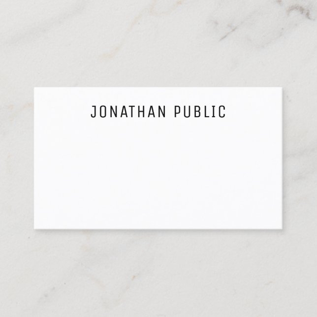 Custom Modern Professional Elegant Simple Template Business Card (Front)