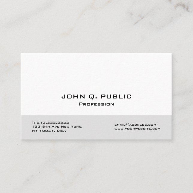 Custom Modern Professional Elegant Template Business Card (Front)