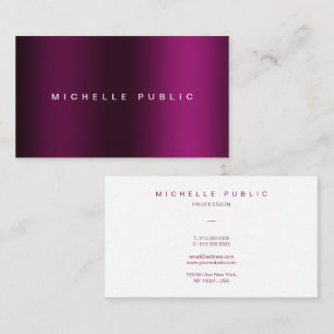 Custom Modern Professional Elegant Template Purple Business Card