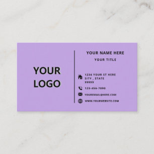 Custom Modern Professional Logo Design - Purple Business Card