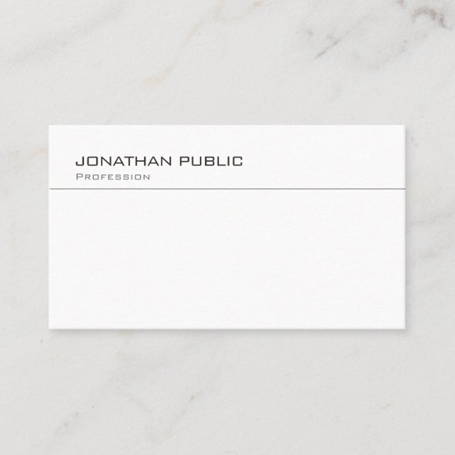 Custom Modern Professional Simple Elegant Template Business Card (Front)