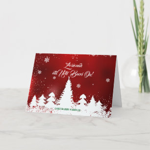 Custom, modern red Basque Navidad Christmas design Holiday Card