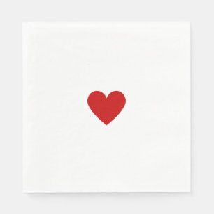 Custom Modern Red Heart Napkin