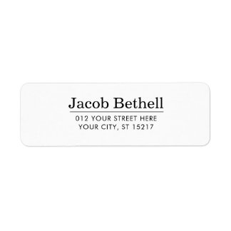 Custom Modern Return Address Label