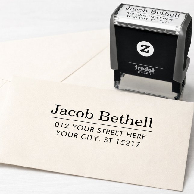 Custom Modern Return Address Self-inking Stamp (Creator Uploaded)