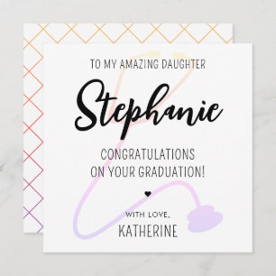 Custom Modern RN Nurse Doctor Medical Graduation Card