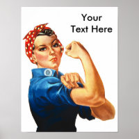 Custom Modern Rosie the Riveter