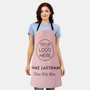 Custom Modern Round Business Logo Apron