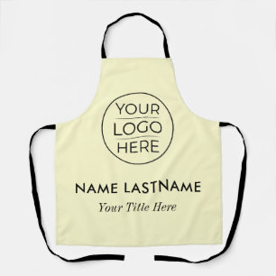 Custom Modern Round Business Logo Apron