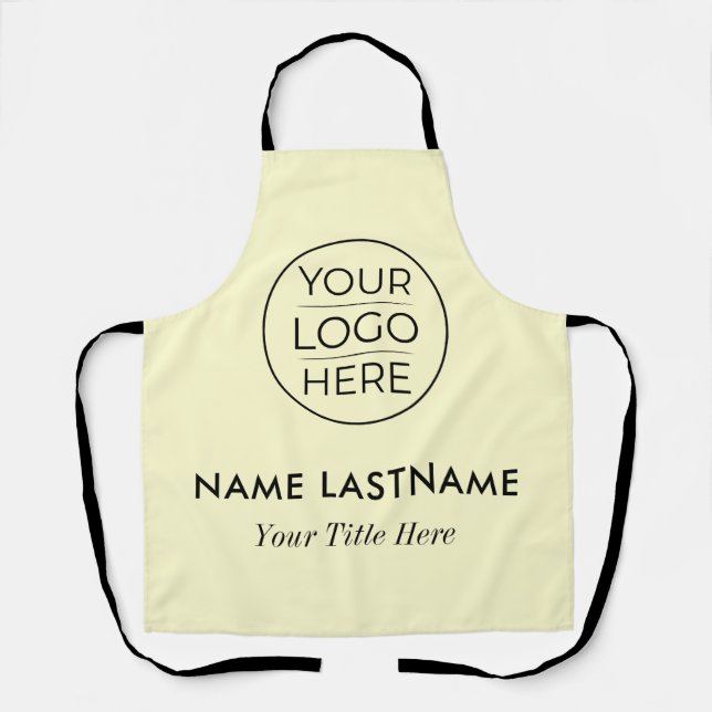 Custom Modern Round Business Logo Apron (Front)