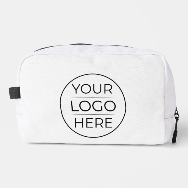 Custom Modern Round Business Logo Dopp Kit (Front)
