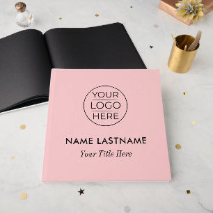 Custom Modern Round Business Logo Guest Book