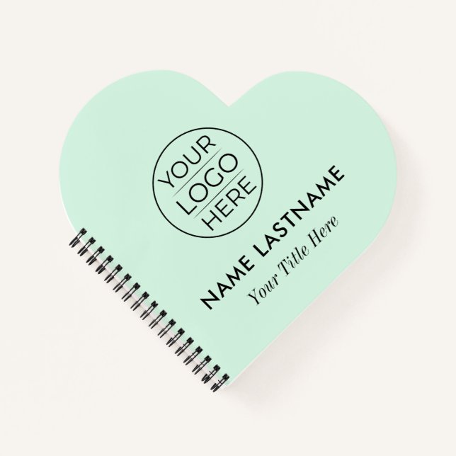 Custom Modern Round Business Logo Notebook (Front)