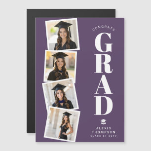 Custom Modern School College Grad Magnetic Card