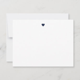 Custom Modern Simple Blue Heart Card