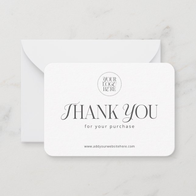 Custom Modern Simple Business Logo Coupon Promo Card (Front)