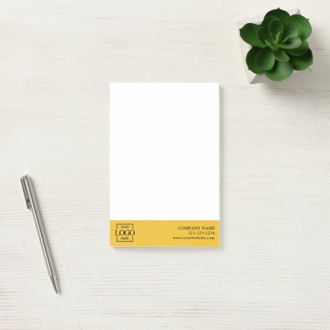 Custom Modern Simple Business Logo Professional  Post-it Notes (Office)