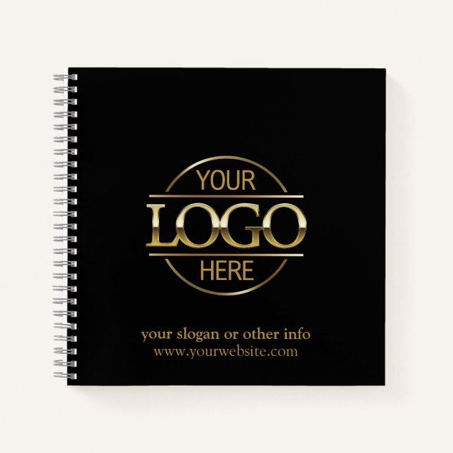 Custom Modern Simple Business Logo Promotional Notebook (Front)