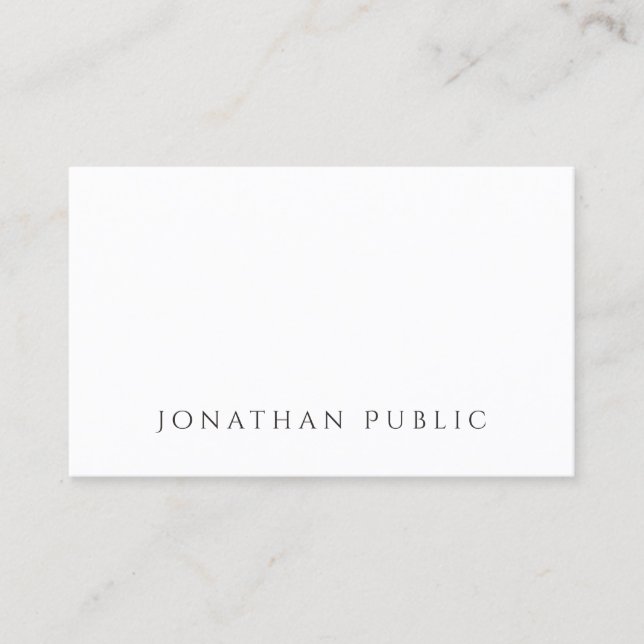 Custom Modern Simple Elegant Trendy Template Business Card (Front)
