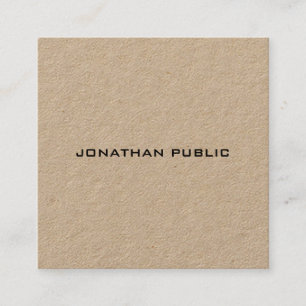 Custom Modern Simple Personalised Template Luxury Square Business Card