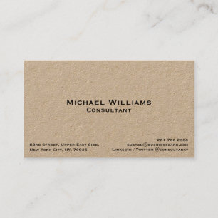 Custom Modern Simple Professional Minimalist Kraft Business Card