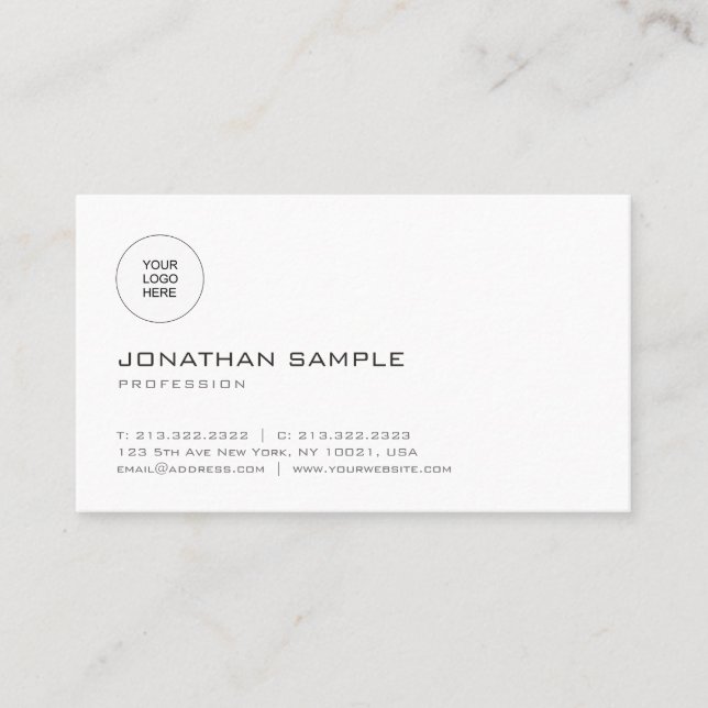 Custom Modern Simple Template Professional Business Card (Front)