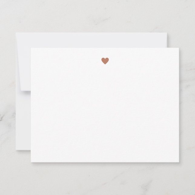 Custom Modern Simple Terracotta Heart Card (Front)