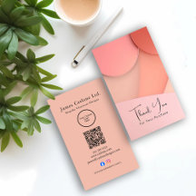 Custom Modern Style Business Thank You Card Insert