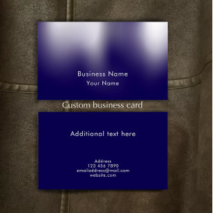 Custom Modern Stylish Blue Personalized Business Card