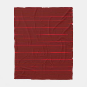 Custom Modern Stylish Template Stripes Dark Red Fleece Blanket