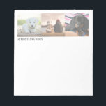 Custom Modern Trendy 3 Instagram Pet Photo Hashtag Notepad<br><div class="desc">The design features 3 of your favourite Instagram photos with a custom hashtag label at the bottom.</div>