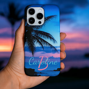 Custom Modern Tropical Island Beach Sunset Photo iPhone 16 Pro Max Case