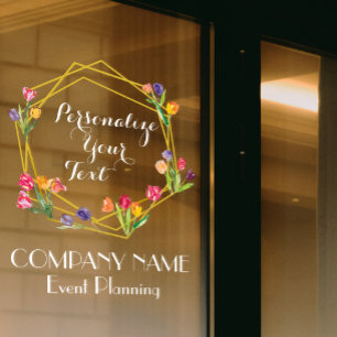 Custom Modern Tulips Gold & Black Event Planning