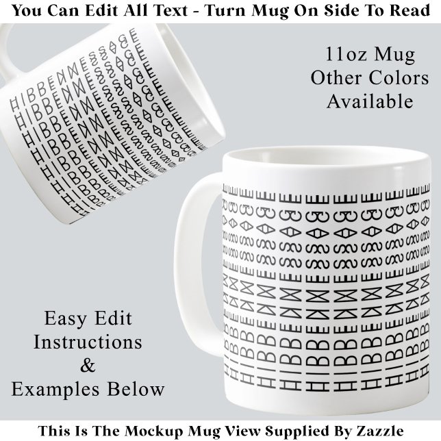 Custom Modern Typography Optical Illusion Text Bl Coffee Mug (Creator Uploaded)