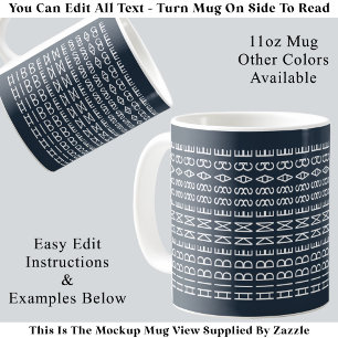 Custom Modern Typography Optical Illusion Text BL Coffee Mug