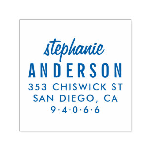 Custom Modern Typography Stylish Return Address Self-inking Stamp