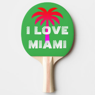 Custom Modern vibrant summer Miami green Ping Pong Paddle