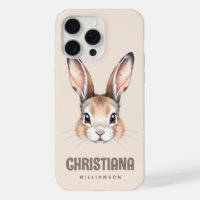 Custom Modern Watercolor Cute Easter Bunny Neutral