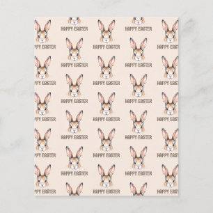 Custom Modern Watercolor Cute Easter Bunny Paper